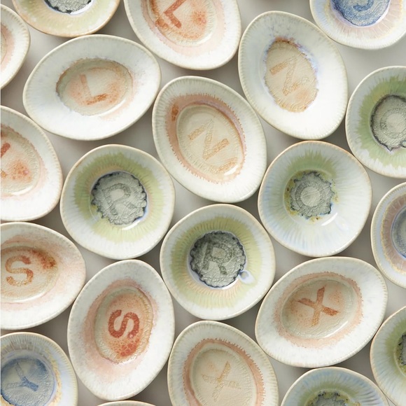 NWT Anthropology “H” Crystie Monogram Trinket Dish - Picture 3 of 8